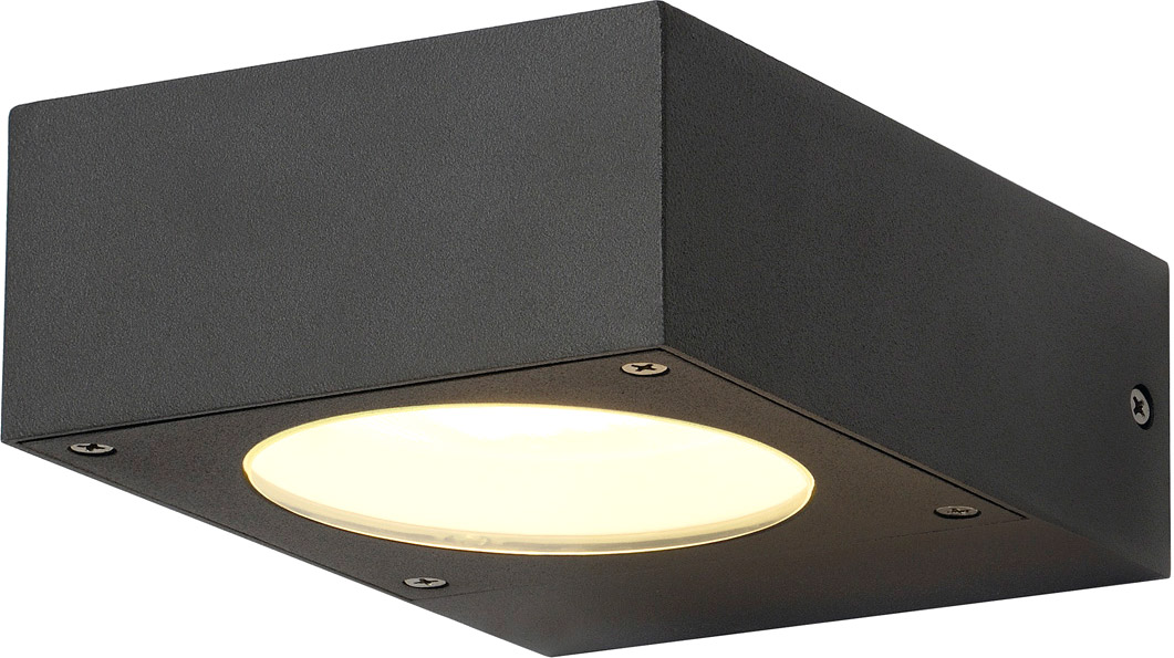SLV QUADRASYL Wandleuchte, WL 15, eckig, anthrazit, GX53, max. 11W - Stand-, Wand- und Deckenleuchten (Outdoor) von SLV