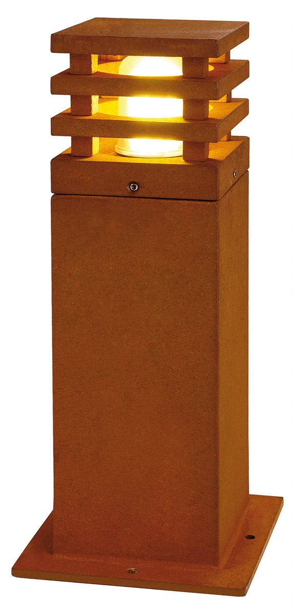 SLV RUSTY SQUARE 40 Outdoor Standleuchte, LED, 3000K, eisen gerostet - Stand-, Wand- und Deckenleuchten (Outdoor) von SLV