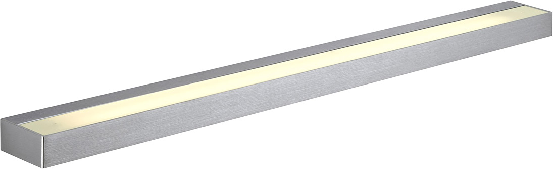 SLV SEDO LED 21 Wandleuchte, eckig alu-brushed, Glas satiniert - Wand- und Deckenleuchten von SLV