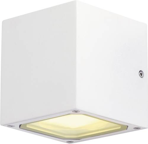 SLV Sitra Cube 232531 Außenwandleuchte Energiesparlampe, LED GX53 18W Weiß von SLV