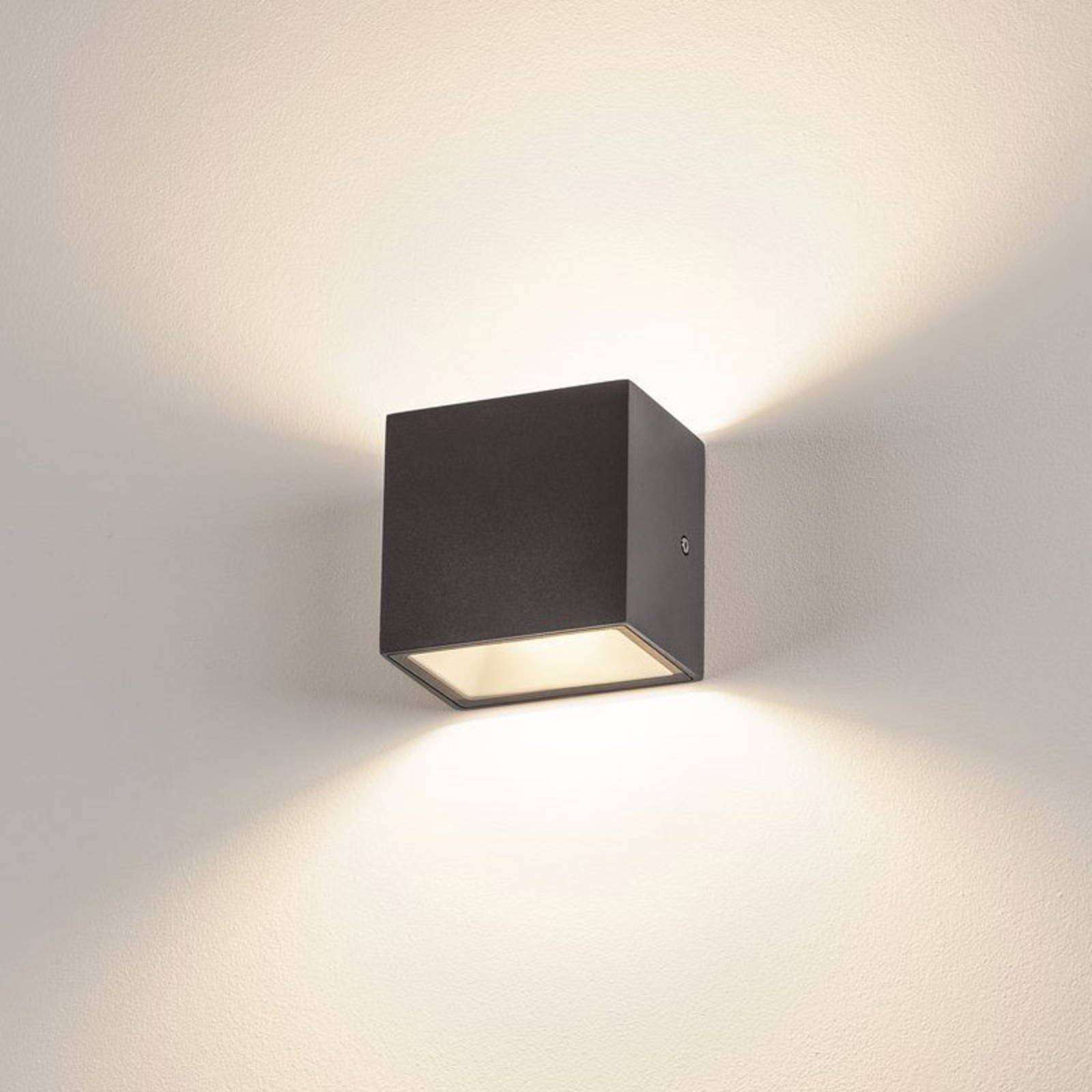 SLV Sitra Cube LED-Außenwandlampe, anthrazit von SLV