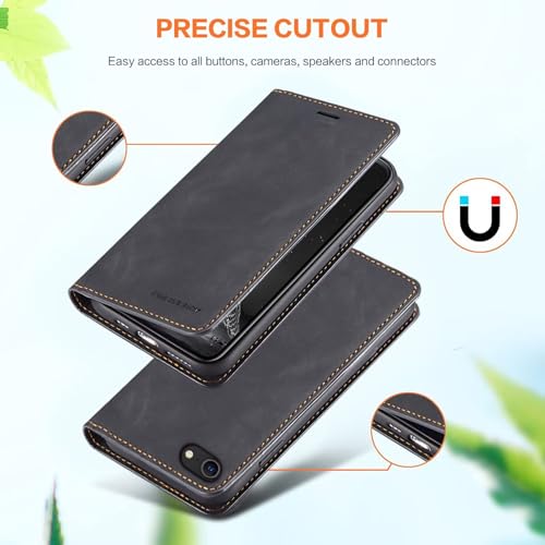 SLWYF Handyhülle für Samsung Galaxy Note20 Ultra Hülle [Mit 2 Stück Panzer Schutz Glas] Premium Lederhülle Klappbar Flip Case Kartenfach Standfunktion Schutzhülle für Samsung Note20 Ultra, Schwarz von SLWYF