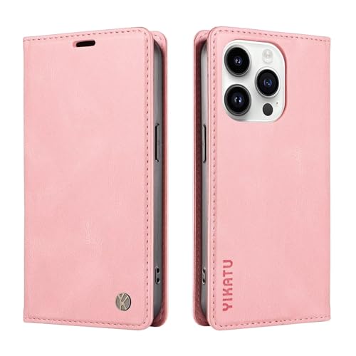 SLWYF Handyhülle für iPhone 12 Hülle, Premium Lederhülle Klappbar Flip Tasche Magnet Kartenfach Standfunktion Schutzhülle für iPhone 12- Rosa von SLWYF