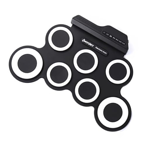 Elektrisches Schlagzeug-Set mit 7 Pads, Übungs-Trommelmaschine mit Kopfhörerbuchse, integrierten Lautsprechern, Drumpedal, Drumsticks Elektrisches Schlagzeug-Set mit 7 Pads, Übungs-Trommelmaschine mit Kopfhörerbuchse, integrierten Lautsprechern, Drumpedal, Drumsticks von SLXLYH