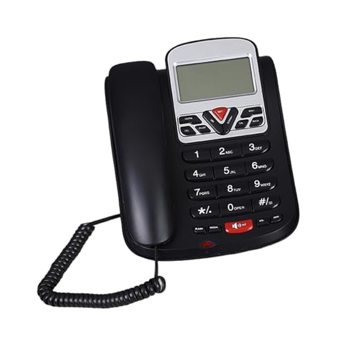 Klassisches Schreibtischtelefon, Heimtelefon für Hotels und Geschäftsbüros, einfach zu bedienen, Doppellochverbindung, Anruferanzeige von SLXLYH