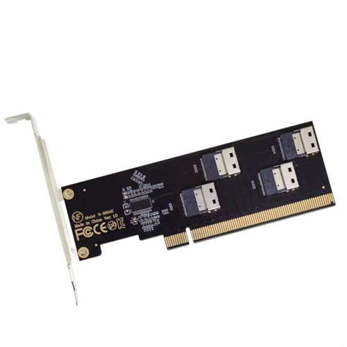 PCIE Erweiterungskarte PCIE X16 auf 2/4 Port SFF-8654 4i 8i Erweiterungsadapterkarte Motherboard PCIE Split-Karte für Desktop PCIE Erweiterungskarte PCIE X16 auf 2/4 Port SFF-8654 4i 8i Erweiterungsadapterkarte Motherboard PCIE Split-Karte für Desktop von SLXLYH