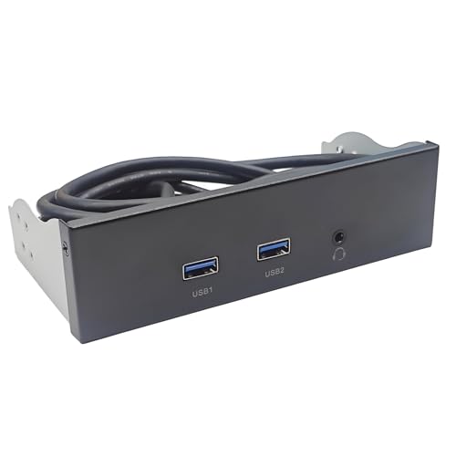 SLXLYH 2-Port USB 3.2 GEN1 5Gbps + 3.5mm Kopfhörer Schnittstellen Frontpanel Hubs Splitter Halterung Adapter für PC Desktop 3,5 Zoll SLXLYH 2-Port USB 3.2 GEN1 5Gbps + 3.5mm Kopfhörer Schnittstellen Frontpanel Hubs Splitter Halterung Adapter für PC Desktop 3,5 Zoll von SLXLYH