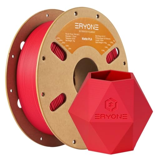 SLXLYH 3D-Filament, 1,75 mm, 1 kg, Hochgeschwindigkeit, 30–100 mm/s, 3D-Drucker-Filament, wiederverwendbare Spule für 3D-Drucker-Zubehör, Rot von SLXLYH