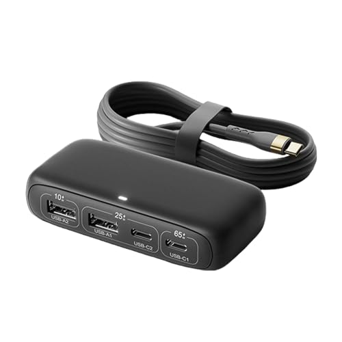 SLXLYH 4-in-1-Typ-C-Hubs PD65W/PD25W/PD10W Aufladen & 480Mbps Daten USB C Ladeblock 4-Port USB-Ladestation SLXLYH 4-in-1-Typ-C-Hubs PD65W/PD25W/PD10W Aufladen & 480Mbps Daten USB C Ladeblock 4-Port USB-Ladestation von SLXLYH