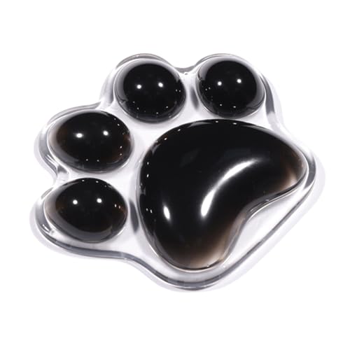 SLXLYH CatPaw Ergonomische Handgelenkauflage für Maus, Gelkissen, weiches Handentlastungs-Silikon, für Laptop und Computer, Schwarz von SLXLYH