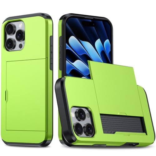 SLXLYH Strapazierfähige Schutzhülle für Handy, doppellagig, mit verdecktem Kartenfach, stoßfestes Design, Grün SLXLYH Strapazierfähige Schutzhülle für Handy, doppellagig, mit verdecktem Kartenfach, stoßfestes Design, Grün von SLXLYH