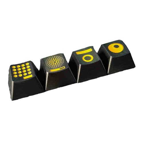 SLXLYH Tastenkappe aus Aluminiumlegierung mit einzigartiger Farboberfläche, Tastenkappen für mechanische Tastaturen, Dekoration, 1 Stück (schwarz) von SLXLYH