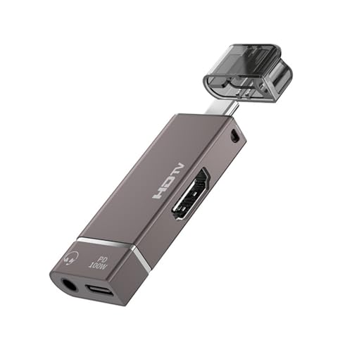 SLXLYH Typ-C-auf-HDTV-Adapter, 4K, 60 Hz, UHD mit Sound und PD100 W Typ C Konverter für Laptop, Tablets, Kopfhörer von SLXLYH