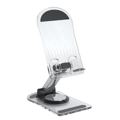 SLXLYH Um 360 Grad drehbare Halterung, transparent, faltbar, Tischhalterung, Handy-Ständer SLXLYH Um 360 Grad drehbare Halterung, transparent, faltbar, Tischhalterung, Handy-Ständer von SLXLYH