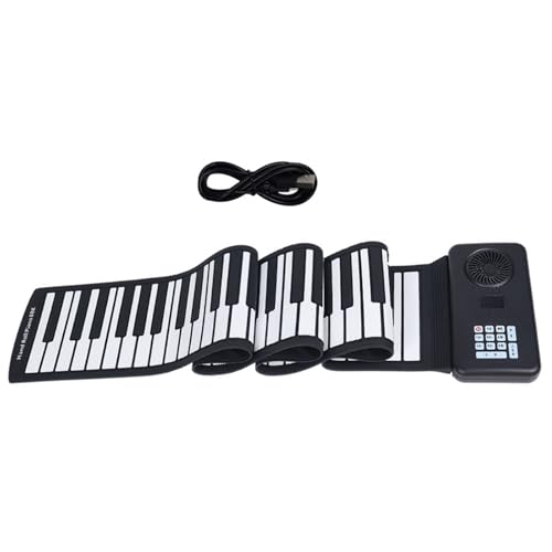 Tragbares elektronisches Klavier mit 88 Tasten, zusammenklappbar, flexibles Silikon-Tastatur, einfach zu tragen von SLXLYH