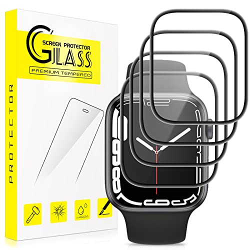 Ecenone Schutzfolie für Apple Watch Serie 7 (41mm), [4 Stück] [Kompatibel mit Hülle] [Vollständige Abdeckung] [Blasenfreie] [Frei von Kratzern] Klar HD TPU Displayschutzfolie von SLYTF