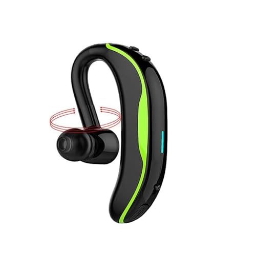 SLuB Bluetooth Headset Bluetooth 5.4 Wireless Headset In-Ear Single Ear Hochwertiges Eingebautes Mikrofon 180°Rotation Linkes und rechtes Ohr Universal Ultra Long Standby(Grün) von SLuB