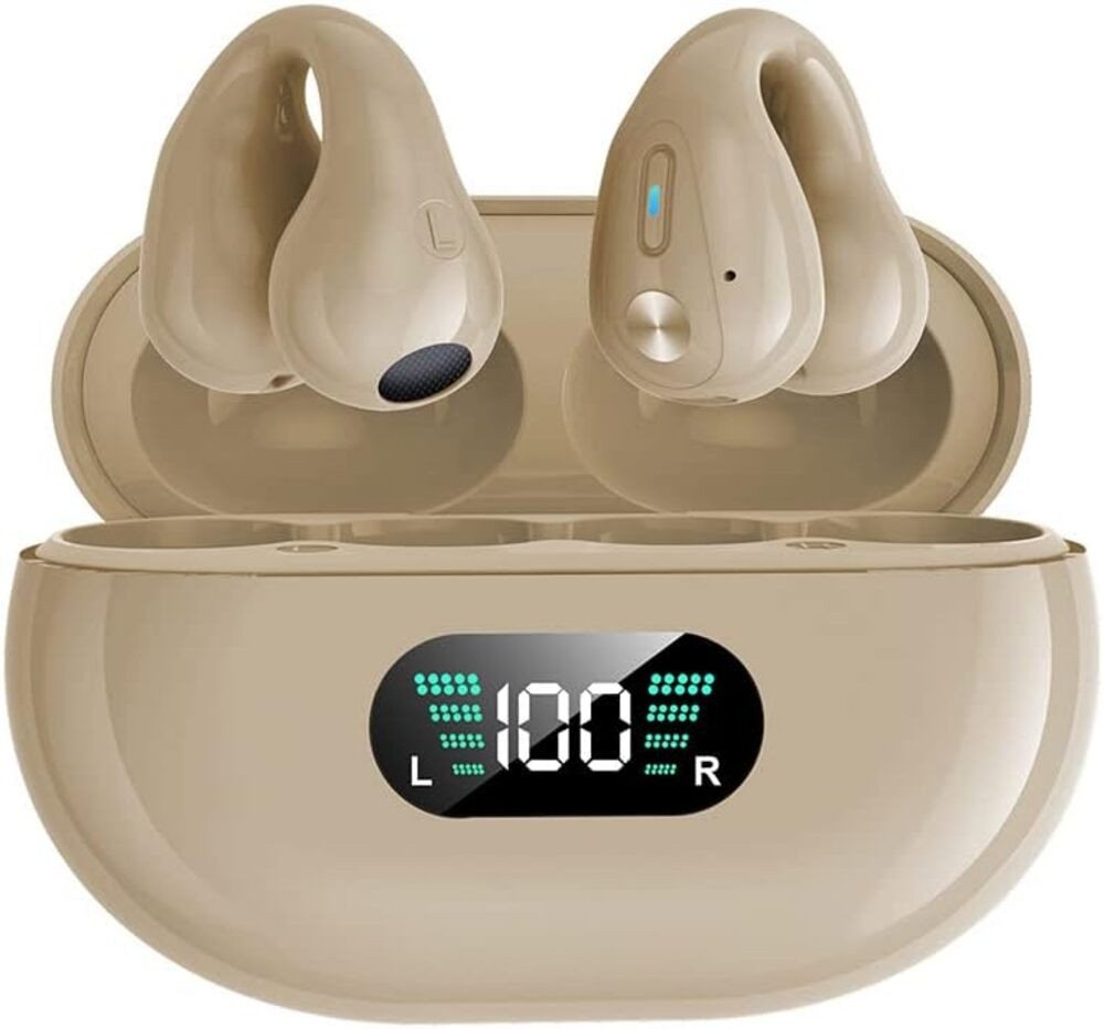 SLuB HIFI-Klangqualität Bluetooth 5.3,HiFi-Stereoklang,Eingebautes Mikrofon Open-Ear-Kopfhörer (Einfache Touch-Steuerung & Spritzwasserschutz – Praktische Touchbedienung für Anrufe und Musik. Wasserdichtes Gehäuse hält Schweiß und Regen stand., Bluetooth, Hochwertiger Klang mit ANC-Mikrofon Klare Tonwiedergabe & rauschfreie) SLuB HIFI-Klangqualität Bluetooth 5.3,HiFi-Stereoklang,Eingebautes Mikrofon Open-Ear-Kopfhörer (Einfache Touch-Steuerung & Spritzwasserschutz – Praktische Touchbedienung für Anrufe und Musik. Wasserdichtes Gehäuse hält Schweiß und Regen stand., Bluetooth, Hochwertiger Klang mit ANC-Mikrofon Klare Tonwiedergabe & rauschfreie) von SLuB