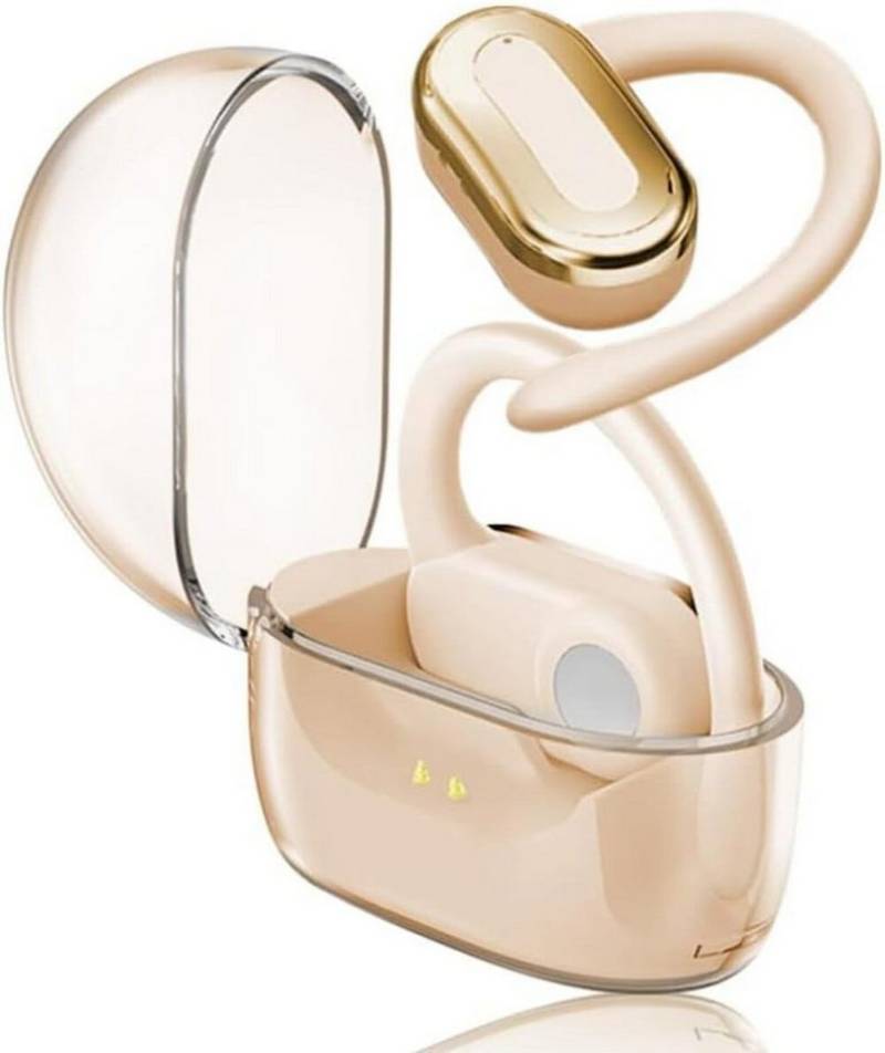 SLuB Leicht & bequem Ultradünne Ohrbügel & für stundenlangen Tragekomfort Open-Ear-Kopfhörer (Touch-Steuerung & IPX5: Einfache Bedienung per Touch und wasserdichtes Design gegen Schweiß und Regen – ideal für aktive Nutzer., bLUETOOTH, Klarer Sound NoiseCancelling HIFI-Klangqualität AudioCodec-Technologie) von SLuB
