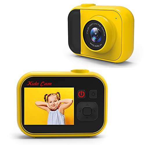 SLuB kinderkamera, 1080P HD Digitalkamera Kinder, 2,0-Zoll-Bildschirm Kinder Kamera mit 32GB SD-Karte für 3-12 Jahre Jungen und Mädchen Spielzeug Geschenke (Gelb) von SLuB