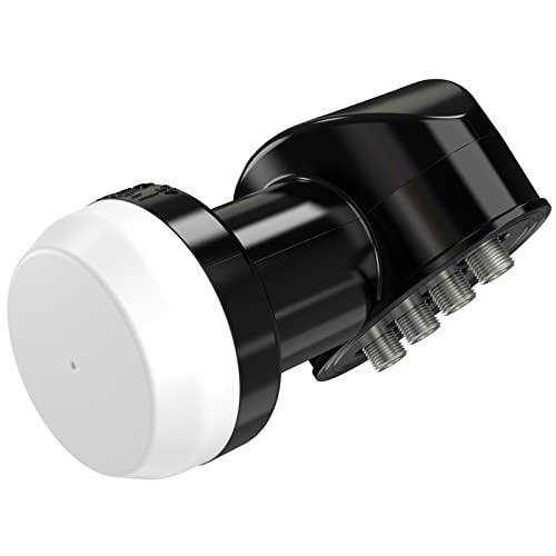 SLx Quad LNB 4fach für Multischalter, Sat Quattro LNB, Wetterschutz, Kompatibel mit HD, 4K, UHD, Full HD, 4 Teilnehmer von SLx