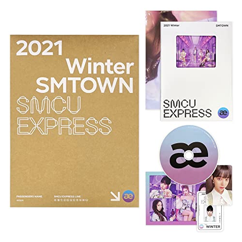 2021 Winter SMTOWN : SMCU EXPRESS (aespa) Booklet + Folded Poster + CD-R + Postcard + Pass Card + Photo Card von SM Ent.