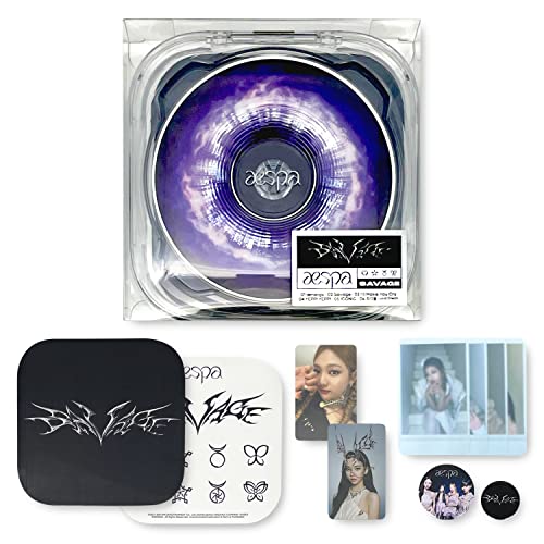 AESPA 1ST MINI ALBUM - SAVAGE [ P.O.S Ver. ] Case + CD-R + Cover + Booklet + Sticker + AR Clip Card + AR Photo Card von SM Ent.