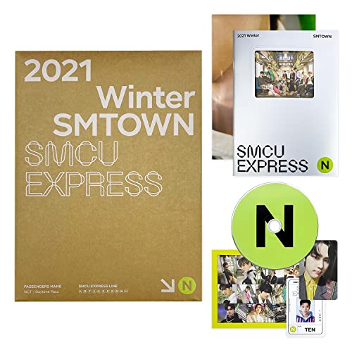 NCT - 2021 Winter SMTOWN : SMCU EXPRESS (NCT - Daytime Pass Ver.) Booklet + Folded Poster + CD-R + Postcard + Pass Card + Photo Card + 1 Printed Hand Pocket Mirror + 4 Extra Photocards von SM Ent.