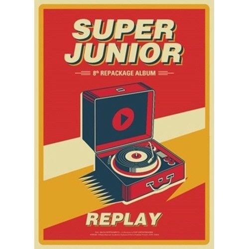 SUPER JUNIOR - REPLAY (Vol.8 Repackage) CD+Booklet+Folded Poster+Free Gift von SM Entertainment