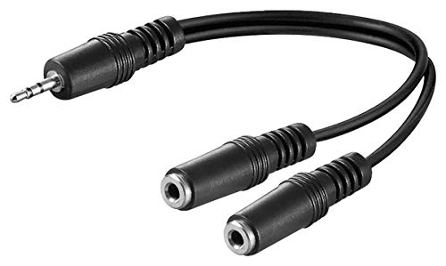 SM-PC®, 3,5mm Klinken Y-Adapter 1x Stecker -> 2X Buchse Audio Kabel Audiokabel #151 von SM-PC