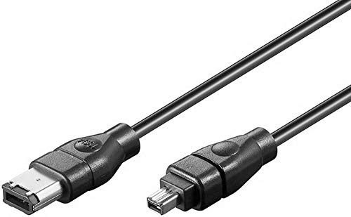 SM-PC®, FireWire+ Kabel Firewirekabel (6-polig Stecker auf 4-polig Stecker) 1,8m schwarz #004 von SM-PC