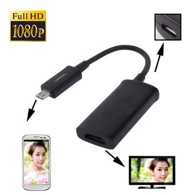 SM-PC®,MHL+-Adapter; Micro USB (MHL+) auf HDMI, für MHL-fähigen Handys #038 von SM-PC