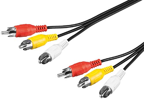 SM-PC® 1,5m Cinch-Kabel (3xStecker -> 3xStecker) Audio Video Cinch #277 von SM-PC
