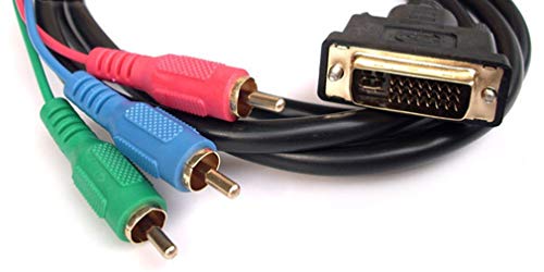 SM-PC® 1,5m DVI-I Kabel (24+5) -> 3X Cinch (RGB) Audio Video Analog #378 von SM-PC