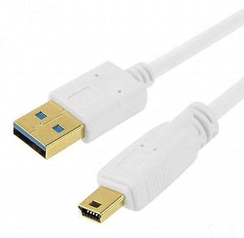SM-PC® 1m USB 3.0 Mini 10pol. Kabel vergoldete Stecker/Kabelfarbe: weiß #397 von SM-PC