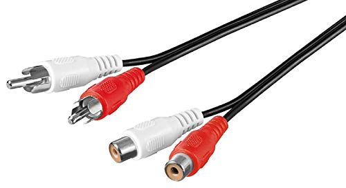 SM-PC® 5m Cinch-Kabel (2xStecker -> 2xBuchse) Audio Stereo Verlängerungskabel #140 von SM-PC