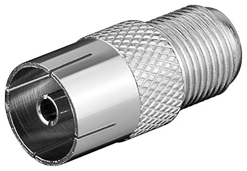 SM-PC® Adapter F-Buchse > Koaxial-Buchse Koaxial Sat Kupplung Verbinder TV #469 von SM-PC