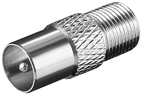 SM-PC® Adapter F-Kupplung > Koaxial-Stecker Sat TV Coaxial Verbinder Antenne#442 von SM-PC