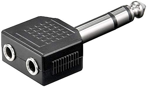 SM-PC® Audio Adapter Klinke Stecker 3-polig 6,35mm Stereo auf 2x Klinke Kupplung 3,5mm Stereo #210 von SM-PC
