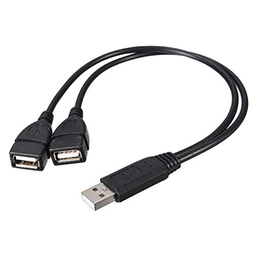 SM-PC® USB 2.0 Y Adapter Kabel, USB A-Stecker auf 2x USB A-Buchse Datenkabel Ladekabel #259 von SM-PC