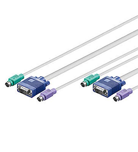 SM-PC®1,5m 3-in1 KVM Kabel-Set (VGA+2xPS/2) Maus Tastatur Monitor#600 von SM-PC