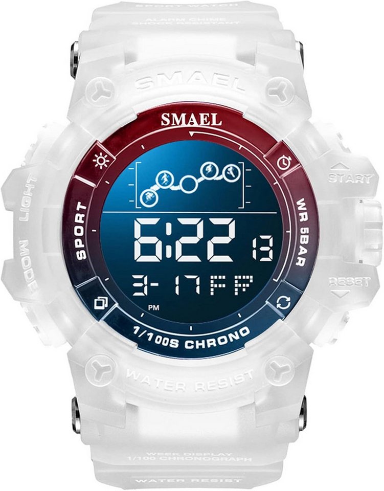 SMAEL Digitale und analoge Herrenuhr mit Dualzeitanzeige-Stoßfeste Sportuhr Watch, Multifunktionale Armbanduhr mit LED-Hintergrundbeleuchtung SMAEL Digitale und analoge Herrenuhr mit Dualzeitanzeige-Stoßfeste Sportuhr Watch, Multifunktionale Armbanduhr mit LED-Hintergrundbeleuchtung von SMAEL