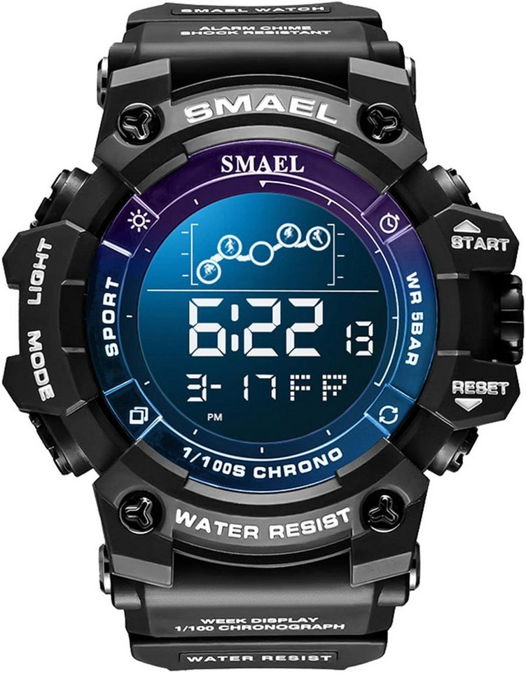 SMAEL Digitale und analoge Herrenuhr mit Dualzeitanzeige-Stoßfeste Sportuhr Watch, Multifunktionale Armbanduhr mit LED-Hintergrundbeleuchtung SMAEL Digitale und analoge Herrenuhr mit Dualzeitanzeige-Stoßfeste Sportuhr Watch, Multifunktionale Armbanduhr mit LED-Hintergrundbeleuchtung von SMAEL