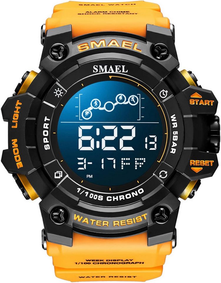 SMAEL Digitale und analoge Herrenuhr mit Dualzeitanzeige-Stoßfeste Sportuhr Watch, Multifunktionale Armbanduhr mit LED-Hintergrundbeleuchtung SMAEL Digitale und analoge Herrenuhr mit Dualzeitanzeige-Stoßfeste Sportuhr Watch, Multifunktionale Armbanduhr mit LED-Hintergrundbeleuchtung von SMAEL