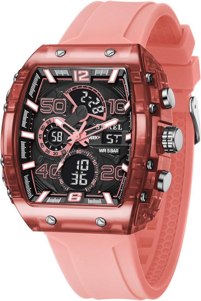 SMAEL Funktionen mit Digitalanzeige, Stoppuhr, Alarm, LED-Licht und Datum Watch, Wasserresistent Schutz Spritzwasser beim Händewaschen oder im Regen SMAEL Funktionen mit Digitalanzeige, Stoppuhr, Alarm, LED-Licht und Datum Watch, Wasserresistent Schutz Spritzwasser beim Händewaschen oder im Regen von SMAEL