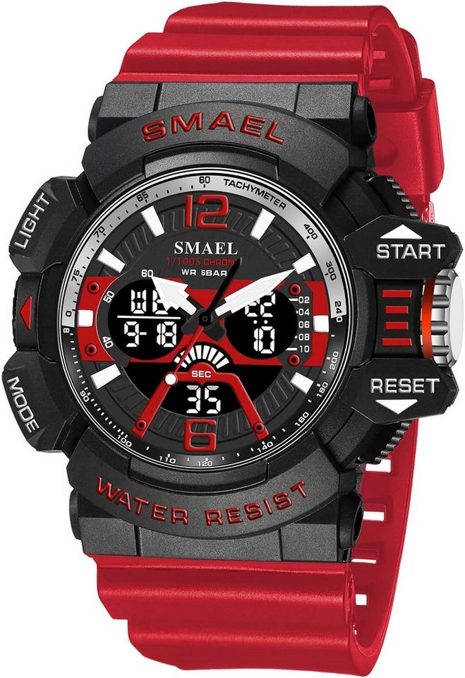 SMAEL Herren Digital Analog Armbanduhr mit LED Licht- Militäruhr für Outdoor Watch, Digitaluhr für Männer mit Alarm und LED Beleuchtung SMAEL Herren Digital Analog Armbanduhr mit LED Licht- Militäruhr für Outdoor Watch, Digitaluhr für Männer mit Alarm und LED Beleuchtung von SMAEL