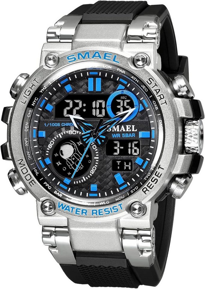 SMAEL Herren Digitaluhr mit Analoganzeige & LED Licht-mit Stoppuhr & Wecker Watch, Robuste Outdoor Uhr für Sport, Freizeit und Alltag SMAEL Herren Digitaluhr mit Analoganzeige & LED Licht-mit Stoppuhr & Wecker Watch, Robuste Outdoor Uhr für Sport, Freizeit und Alltag von SMAEL