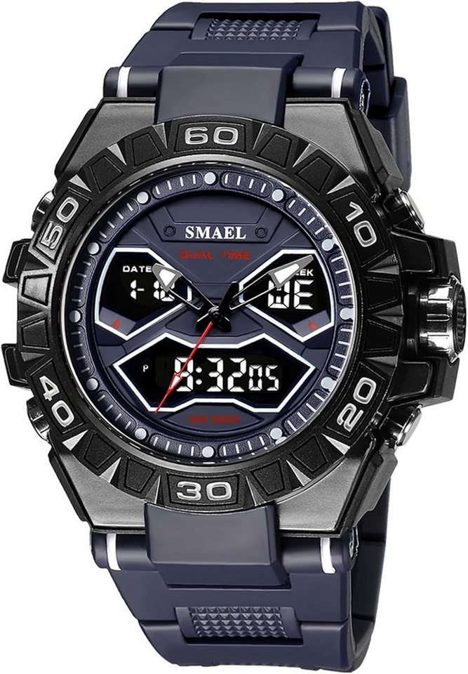 SMAEL Multifunktional mit Digitalanzeige, LED-Licht, Datum, Alarm, Stoppuhr Watch, Spritzwassergeschützt Alltagstauglich dank Schutz vor Spritzwasser SMAEL Multifunktional mit Digitalanzeige, LED-Licht, Datum, Alarm, Stoppuhr Watch, Spritzwassergeschützt Alltagstauglich dank Schutz vor Spritzwasser von SMAEL