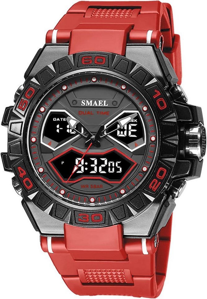 SMAEL Multifunktional mit Digitalanzeige, LED-Licht, Datum, Alarm, Stoppuhr Watch, Spritzwassergeschützt Alltagstauglich dank Schutz vor Spritzwasser SMAEL Multifunktional mit Digitalanzeige, LED-Licht, Datum, Alarm, Stoppuhr Watch, Spritzwassergeschützt Alltagstauglich dank Schutz vor Spritzwasser von SMAEL