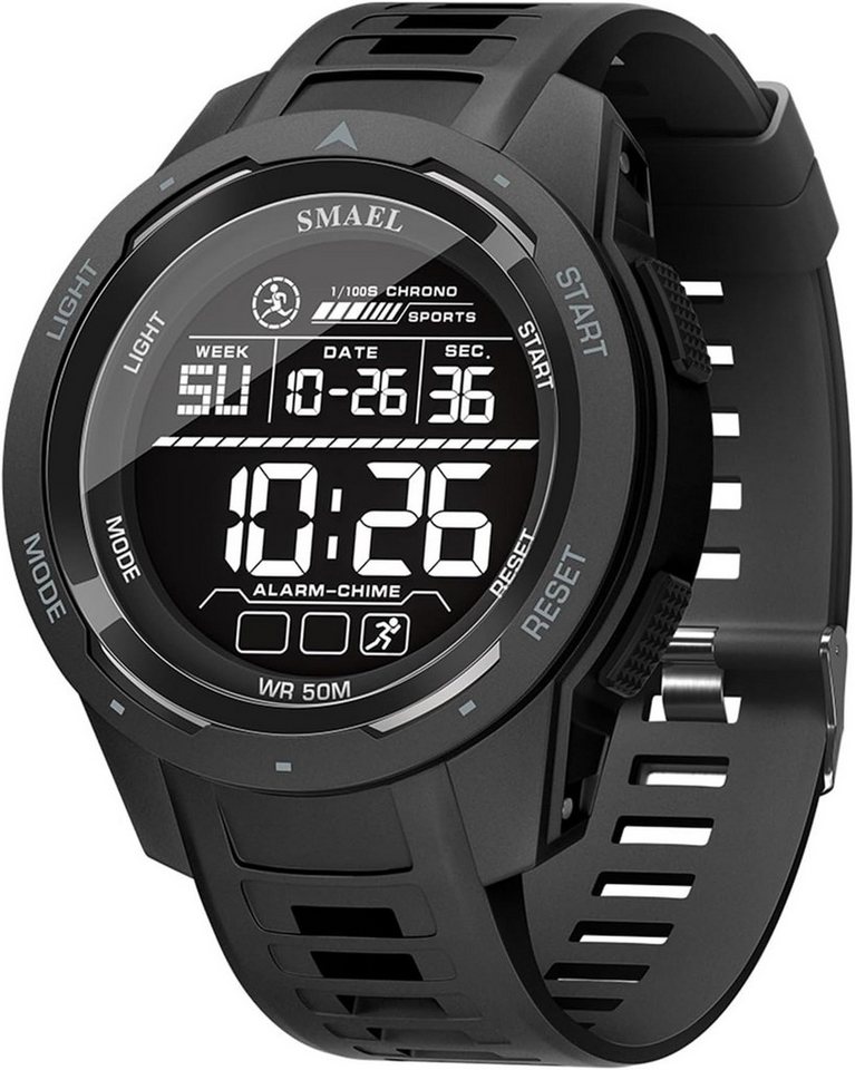 SMAEL Multifunktionale Armbanduhr-Kalenderanzeige-Sportuhr analog digital Watch, 50 Meter wasserdichte Herren Digitaluhr von SMAEL